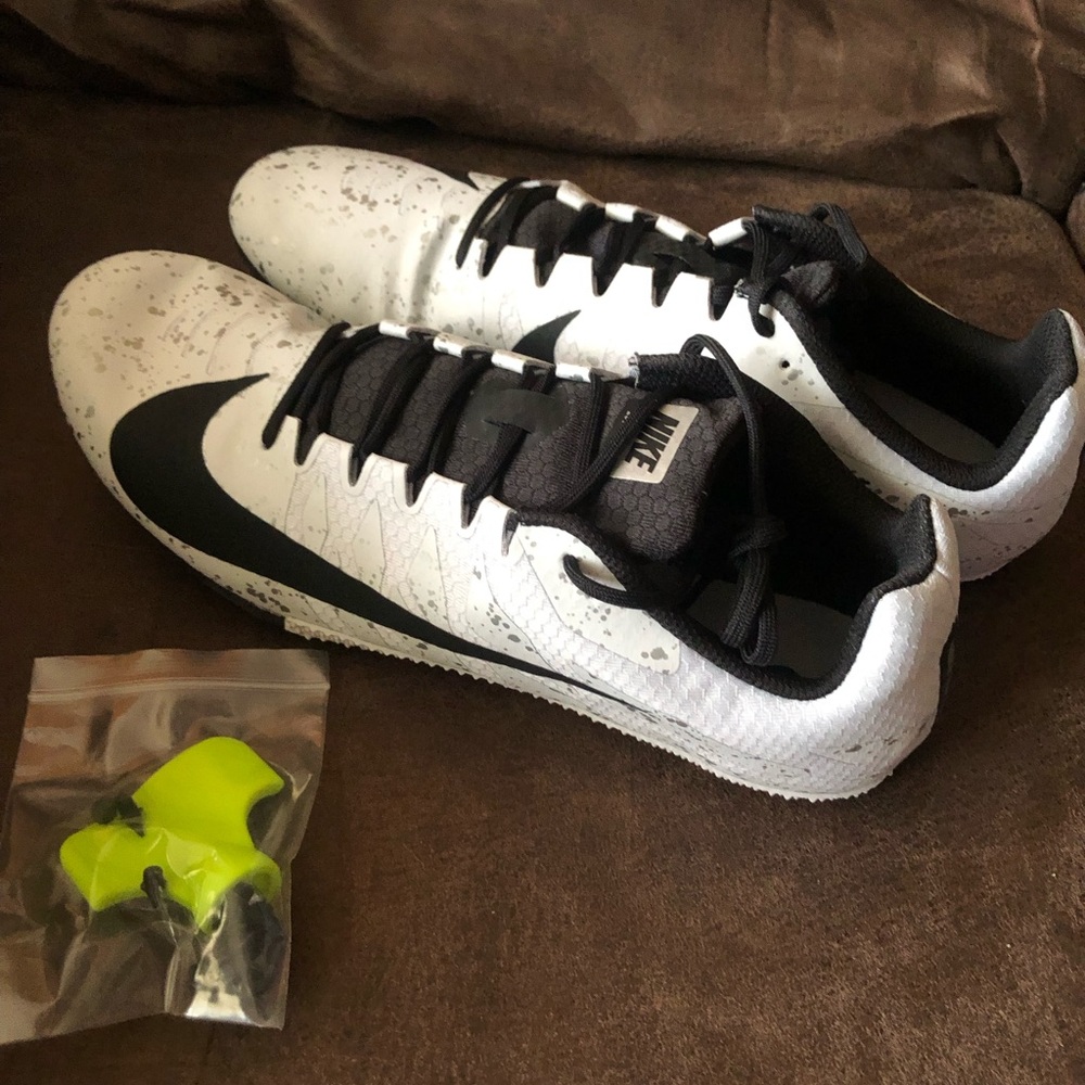 NEW Nike Zoom Rival S 9 men’s athletic track shoes white black size 14